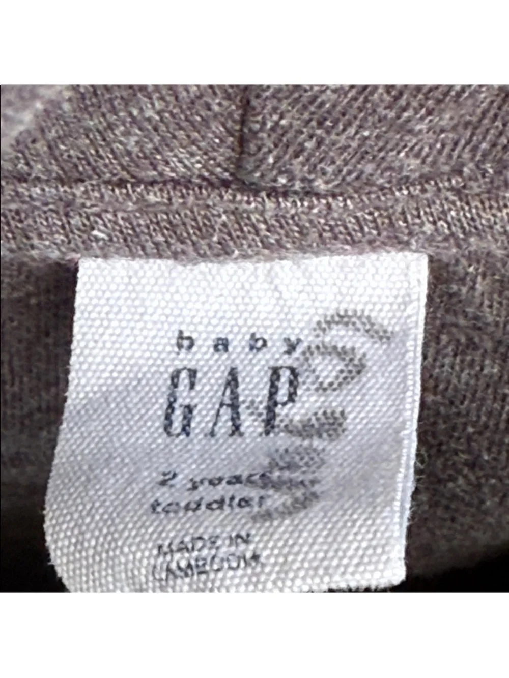 Baby GAP Toddler Charcoal Gray Classic Arch Logo Full Zip Hoodie Size 2T